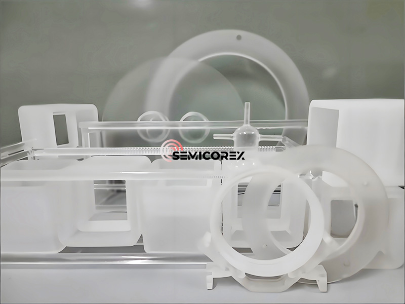 ¿Cuál es la tensión de las piezas de vidrio de cuarzo?